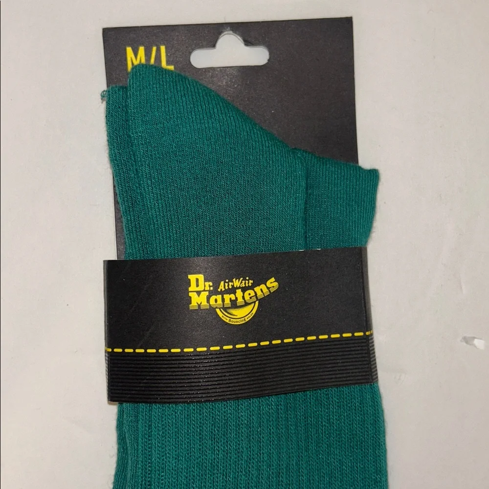 Dr. Martens M/L teal green athletic logo socks crew US size 9-14 - Picture 2 of 3